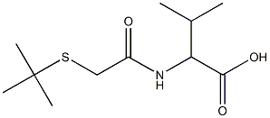 2-[2-(tert-butylsulfanyl)acetamido]-3-methylbutanoic acid 구조식 이미지