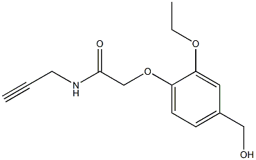2-[2-ethoxy-4-(hydroxymethyl)phenoxy]-N-(prop-2-yn-1-yl)acetamide 구조식 이미지