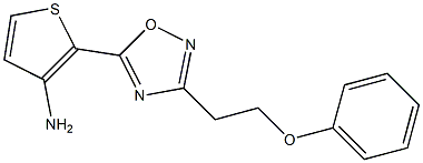 2-[3-(2-phenoxyethyl)-1,2,4-oxadiazol-5-yl]thiophen-3-amine 구조식 이미지