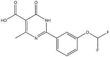 2-[3-(difluoromethoxy)phenyl]-4-methyl-6-oxo-1,6-dihydropyrimidine-5-carboxylic acid 구조식 이미지