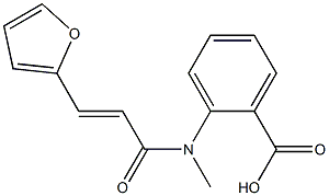 2-[3-(furan-2-yl)-N-methylprop-2-enamido]benzoic acid Structure