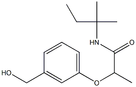 2-[3-(hydroxymethyl)phenoxy]-N-(2-methylbutan-2-yl)propanamide Structure