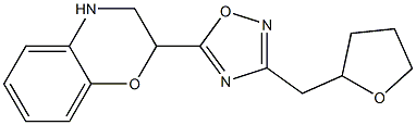 2-[3-(oxolan-2-ylmethyl)-1,2,4-oxadiazol-5-yl]-3,4-dihydro-2H-1,4-benzoxazine 구조식 이미지