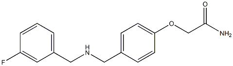 2-[4-({[(3-fluorophenyl)methyl]amino}methyl)phenoxy]acetamide 구조식 이미지
