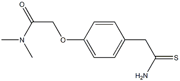 2-[4-(2-amino-2-thioxoethyl)phenoxy]-N,N-dimethylacetamide Structure