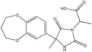 2-[4-(3,4-dihydro-2H-1,5-benzodioxepin-7-yl)-4-methyl-2,5-dioxoimidazolidin-1-yl]propanoic acid Structure