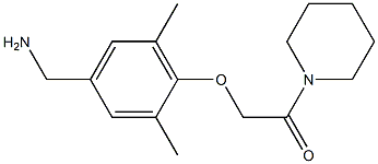 2-[4-(aminomethyl)-2,6-dimethylphenoxy]-1-(piperidin-1-yl)ethan-1-one 구조식 이미지