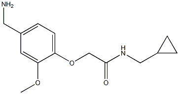 2-[4-(aminomethyl)-2-methoxyphenoxy]-N-(cyclopropylmethyl)acetamide 구조식 이미지