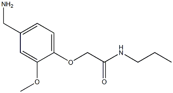 2-[4-(aminomethyl)-2-methoxyphenoxy]-N-propylacetamide 구조식 이미지