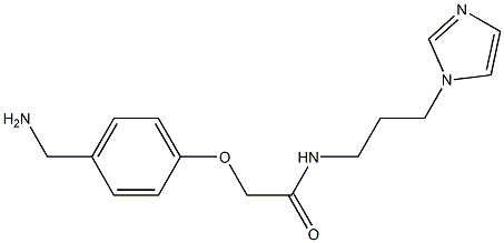 2-[4-(aminomethyl)phenoxy]-N-[3-(1H-imidazol-1-yl)propyl]acetamide Structure