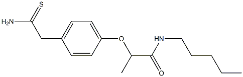 2-[4-(carbamothioylmethyl)phenoxy]-N-pentylpropanamide 구조식 이미지