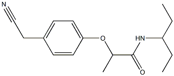 2-[4-(cyanomethyl)phenoxy]-N-(pentan-3-yl)propanamide Structure