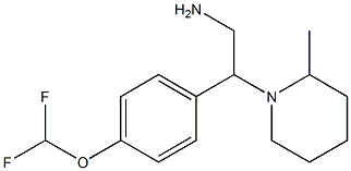 2-[4-(difluoromethoxy)phenyl]-2-(2-methylpiperidin-1-yl)ethanamine 구조식 이미지