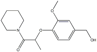 2-[4-(hydroxymethyl)-2-methoxyphenoxy]-1-(piperidin-1-yl)propan-1-one 구조식 이미지