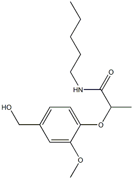2-[4-(hydroxymethyl)-2-methoxyphenoxy]-N-pentylpropanamide Structure