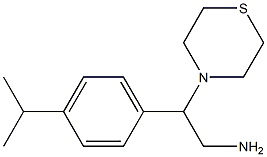 2-[4-(propan-2-yl)phenyl]-2-(thiomorpholin-4-yl)ethan-1-amine 구조식 이미지