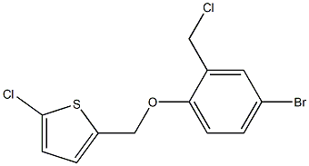 2-[4-bromo-2-(chloromethyl)phenoxymethyl]-5-chlorothiophene Structure