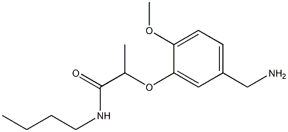 2-[5-(aminomethyl)-2-methoxyphenoxy]-N-butylpropanamide 구조식 이미지