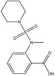 2-[methyl(piperidine-1-sulfonyl)amino]benzoic acid 구조식 이미지
