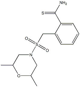 2-{[(2,6-dimethylmorpholine-4-)sulfonyl]methyl}benzene-1-carbothioamide Structure