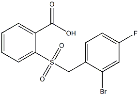 2-{[(2-bromo-4-fluorophenyl)methane]sulfonyl}benzoic acid 구조식 이미지