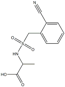 2-{[(2-cyanophenyl)methane]sulfonamido}propanoic acid Structure