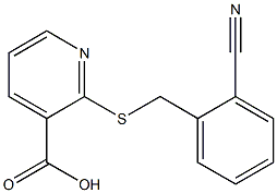 2-{[(2-cyanophenyl)methyl]sulfanyl}pyridine-3-carboxylic acid Structure