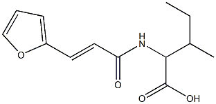 2-{[(2E)-3-(2-furyl)prop-2-enoyl]amino}-3-methylpentanoic acid 구조식 이미지