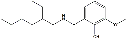 2-{[(2-ethylhexyl)amino]methyl}-6-methoxyphenol 구조식 이미지