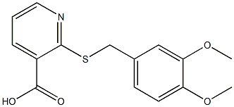 2-{[(3,4-dimethoxyphenyl)methyl]sulfanyl}pyridine-3-carboxylic acid Structure