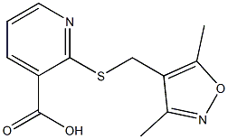 2-{[(3,5-dimethyl-1,2-oxazol-4-yl)methyl]sulfanyl}pyridine-3-carboxylic acid 구조식 이미지