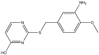 2-{[(3-amino-4-methoxyphenyl)methyl]sulfanyl}pyrimidin-4-ol 구조식 이미지