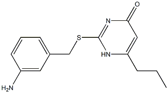 2-{[(3-aminophenyl)methyl]sulfanyl}-6-propyl-1,4-dihydropyrimidin-4-one Structure