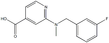 2-{[(3-fluorophenyl)methyl](methyl)amino}pyridine-4-carboxylic acid Structure