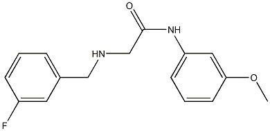 2-{[(3-fluorophenyl)methyl]amino}-N-(3-methoxyphenyl)acetamide 구조식 이미지