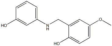 2-{[(3-hydroxyphenyl)amino]methyl}-4-methoxyphenol 구조식 이미지