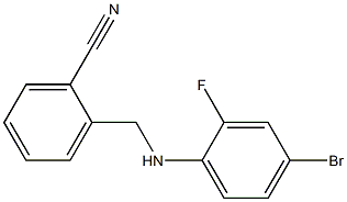 2-{[(4-bromo-2-fluorophenyl)amino]methyl}benzonitrile Structure