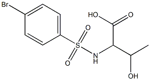 2-{[(4-bromophenyl)sulfonyl]amino}-3-hydroxybutanoic acid Structure