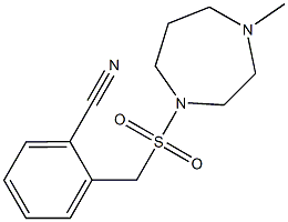 2-{[(4-methyl-1,4-diazepane-1-)sulfonyl]methyl}benzonitrile 구조식 이미지