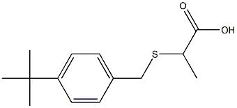 2-{[(4-tert-butylphenyl)methyl]sulfanyl}propanoic acid 구조식 이미지