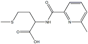 2-{[(6-methylpyridin-2-yl)carbonyl]amino}-4-(methylthio)butanoic acid 구조식 이미지