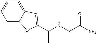 2-{[1-(1-benzofuran-2-yl)ethyl]amino}acetamide 구조식 이미지