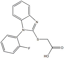 2-{[1-(2-fluorophenyl)-1H-1,3-benzodiazol-2-yl]sulfanyl}acetic acid Structure