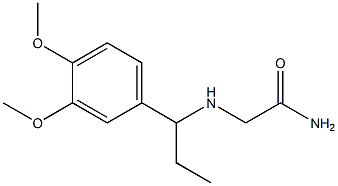 2-{[1-(3,4-dimethoxyphenyl)propyl]amino}acetamide 구조식 이미지