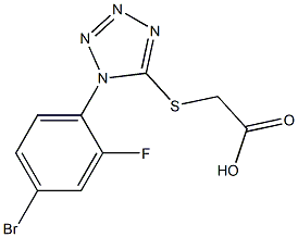 2-{[1-(4-bromo-2-fluorophenyl)-1H-1,2,3,4-tetrazol-5-yl]sulfanyl}acetic acid Structure