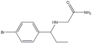 2-{[1-(4-bromophenyl)propyl]amino}acetamide Structure