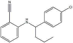 2-{[1-(4-chlorophenyl)butyl]amino}benzonitrile Structure