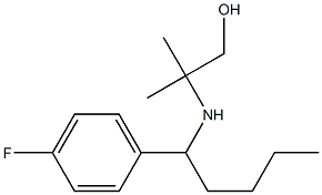 2-{[1-(4-fluorophenyl)pentyl]amino}-2-methylpropan-1-ol 구조식 이미지