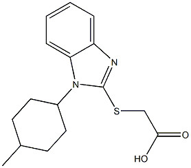 2-{[1-(4-methylcyclohexyl)-1H-1,3-benzodiazol-2-yl]sulfanyl}acetic acid Structure