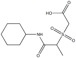 2-{[1-(cyclohexylcarbamoyl)ethane]sulfonyl}acetic acid Structure